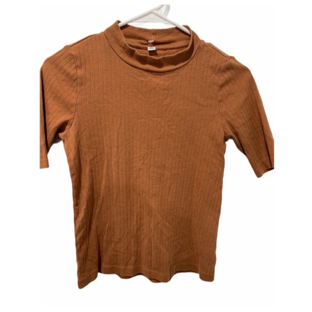 Brown turtle neck half sleeve